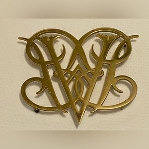 Queen Anne Brass Cypher by Williamsburg. Use as a Trivet, Wall Hanging